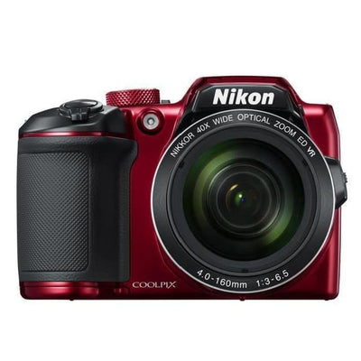 Bridge Camera Coolpix B500 - Rood + Nikon Nikkor 40X Wide Optical Zoom ED VR 22.5–900mm f/3–6.5