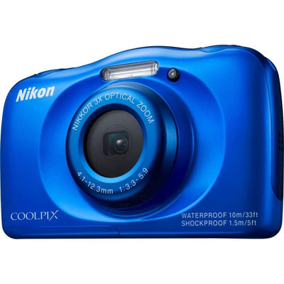 Coolpix S33 Kompaktkamera – Blau + Nikon Nikkor 30-90mm f/3.3-5.9 Zoomobjektiv