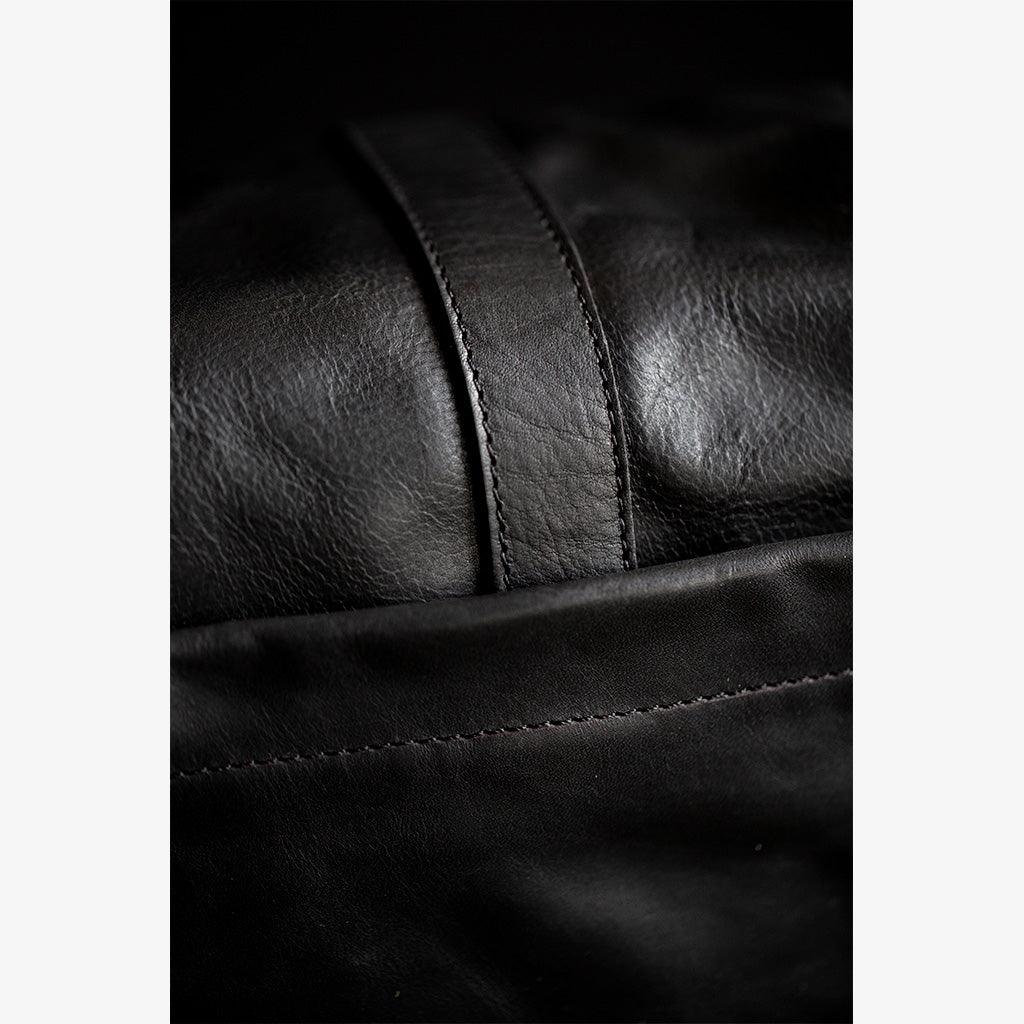 Roma Black Leather Camera Bag