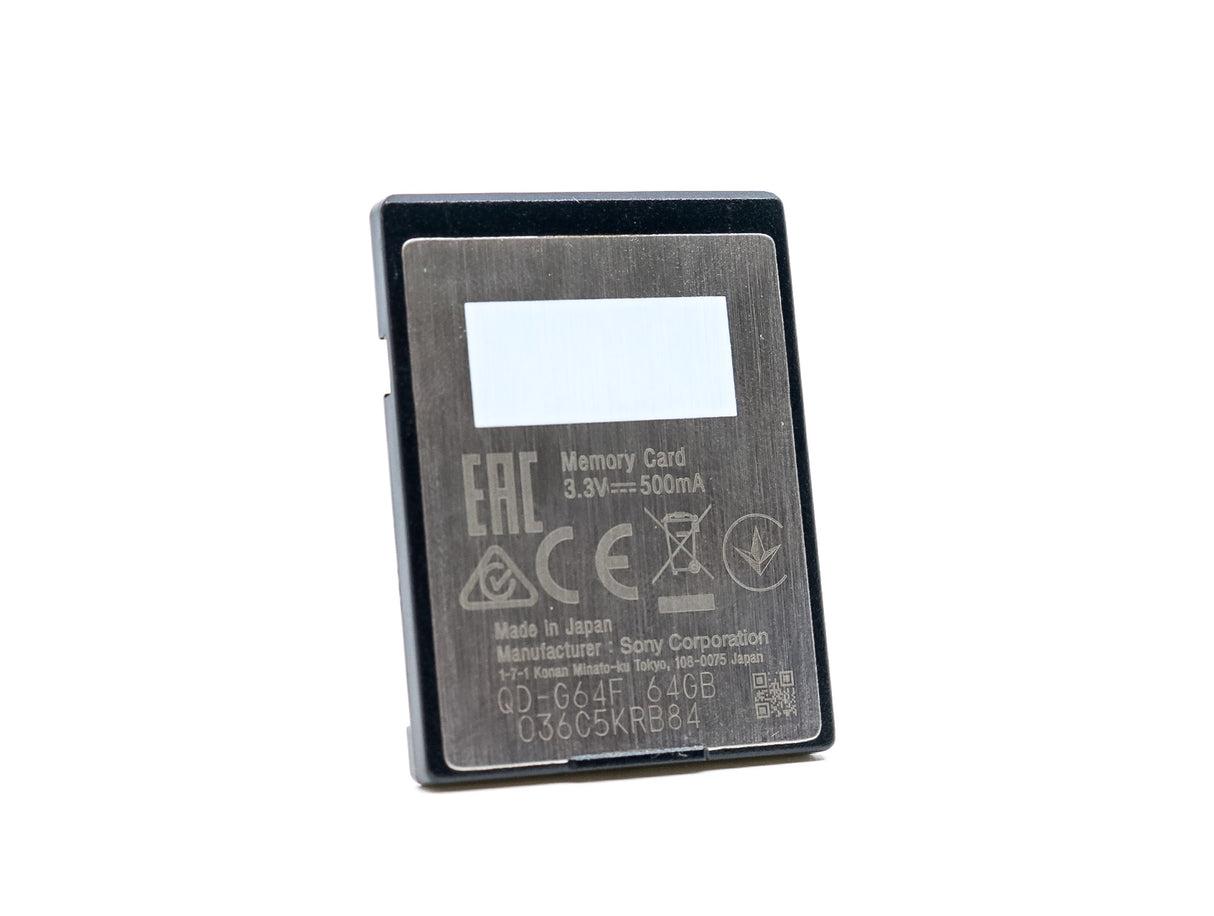 Scheda Sony XQD G da 64 GB e 400 MB/s