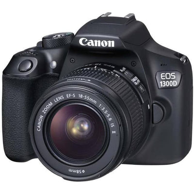 EOS 1300D SLR - Schwarz + Canon EF-S 18-55mm f/3.5-5.6 IS II Objektiv