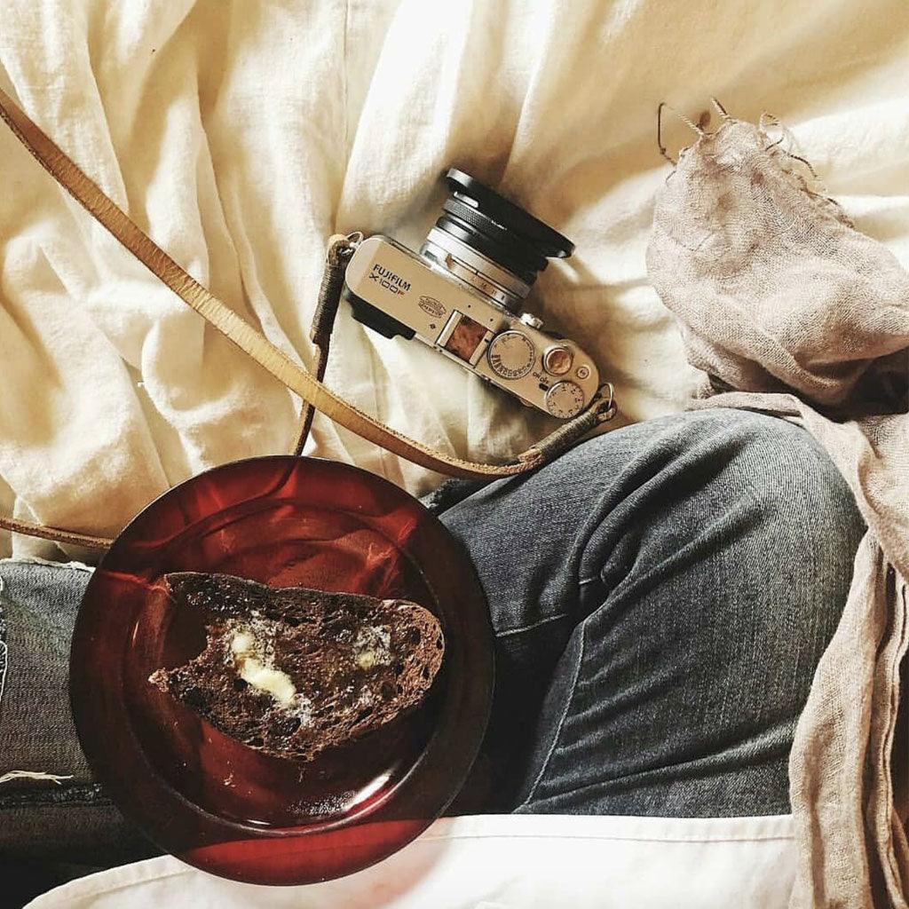 Tokyo #106 - Tanned & brown leather camera strap