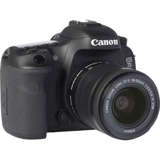 EOS 7D SLR - Schwarz + Canon 18-55mm f/3.5-5.6 IS STM f/3.5-5.6 · Hauptbild