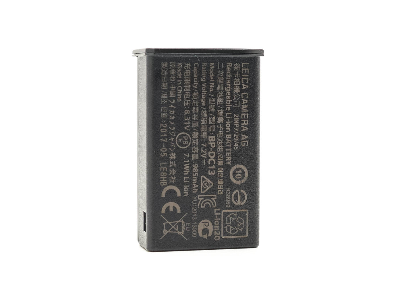Leica T Lithium-ion Batterij BP-DC13 · hoofdafbeelding