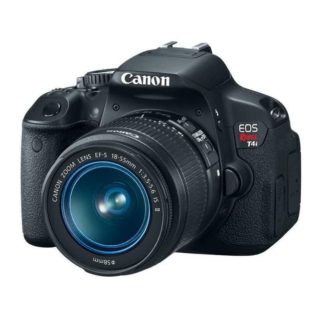 Canon EOS Rebel T4i SLR - Schwarz + Canon EF-S 18-55mm f/3.5-5.6 IS II Objektiv · Hauptbild