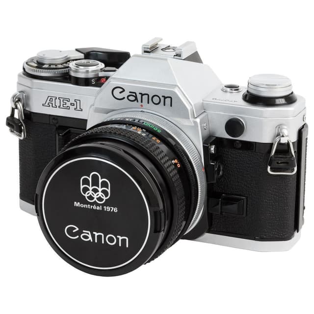 Canon AE-1 SLR - Black/Gray + Canon FD 50mm f/1.8 f/1.8 – Camera