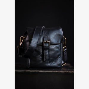 Berlin Black Leather Camera Bag