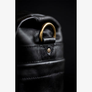 Roma Black Leather Camera Bag