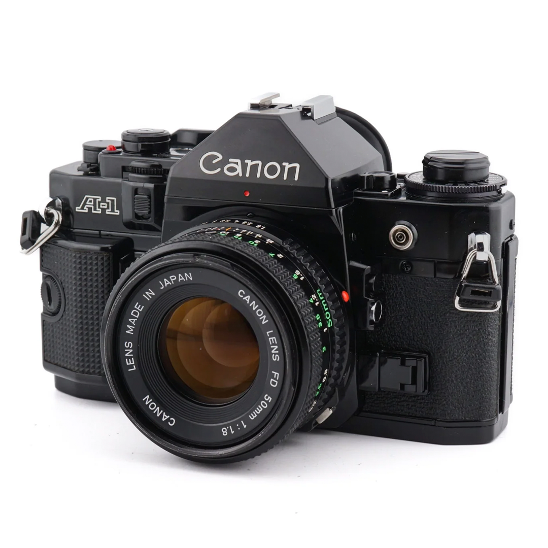 Canon A-1 + 50mm FD 1.8 - Cámara Analógica Vintage SLR de 35mm