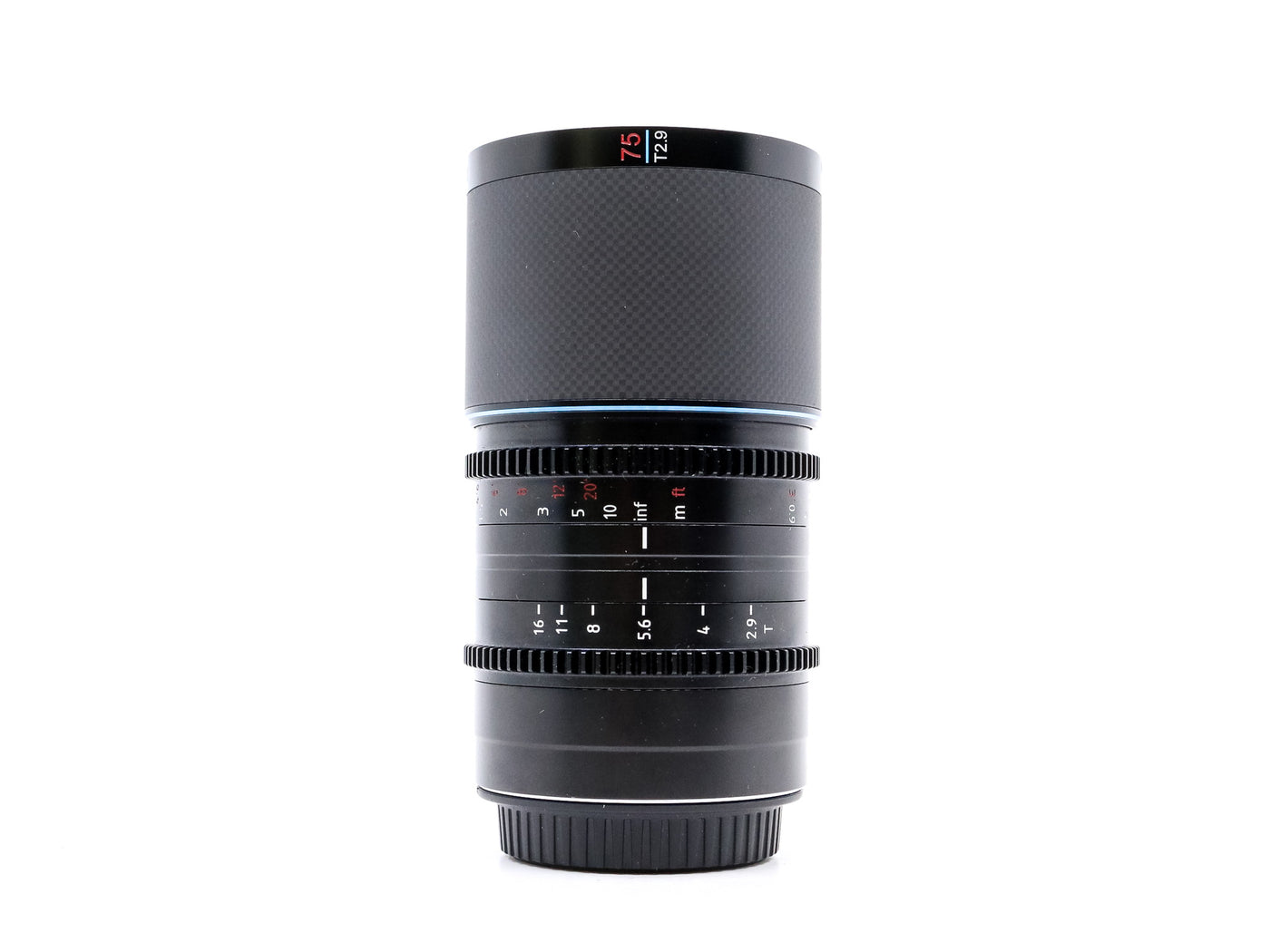 Sirui Saturn 75mm T2.9 1.6x Anamorphic [Blauer Flare] – Sony FE · Hauptbild