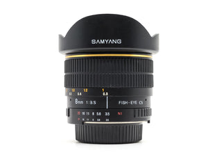 Samyang 8mm f/3.5 Fisheye - Nikon Fit