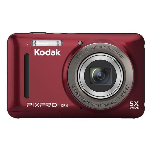 PIXPRO X54 Compact Camera - Red + Kodak Kodak PIXPRO Aspheric Zoom 28-140 mm f/3.9-6.3 f/3.9-6.3 · imagen principal