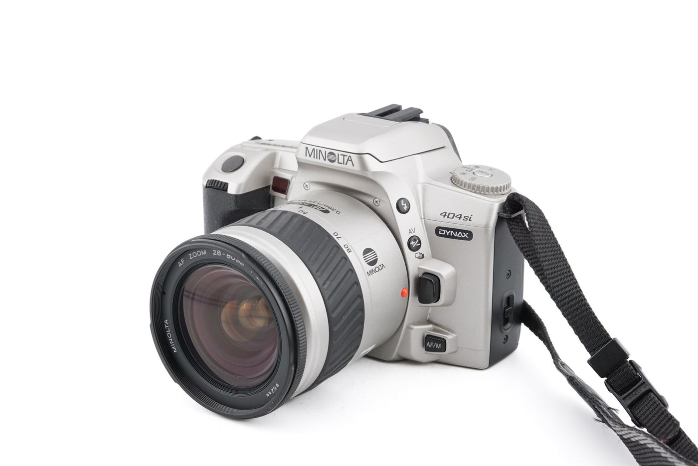 Minolta Dynax 404si + 28-80mm f3.5-5.6 AF Zoom Lens · hoofdafbeelding