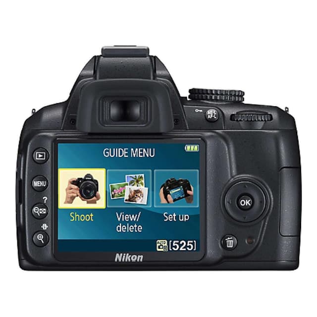 SLR D3000 - Schwarz + Nikon AF-S DX Nikkor 18-55 mm f/3.5-5.6G II Objektiv · Hauptbild