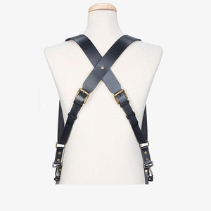 Berlin #701 - Black dual leather camera strap