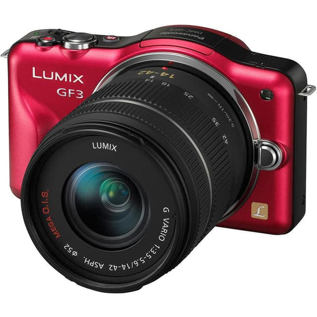 Lumix DMC-GF3 - Rot/Schwarz + Panasonic Lumix G Vario 14-42 mm f/3