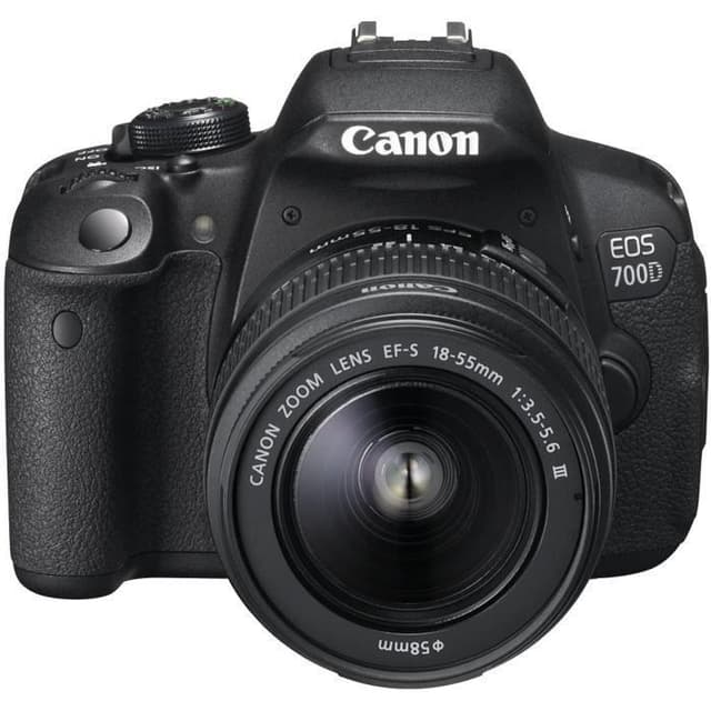EOS 700D Spiegelreflex - Zwart + Canon EF-S 18-55mm f/3.5-5.6 III · hoofdafbeelding