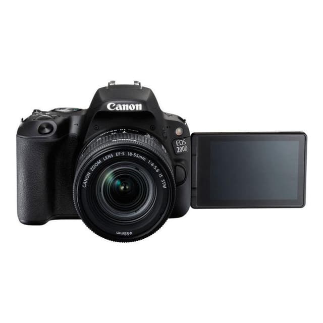 Canon EOS 200D SLR - Schwarz + Canon EF-S 18-55mm f/4-5.6 IS STM · Hauptbild