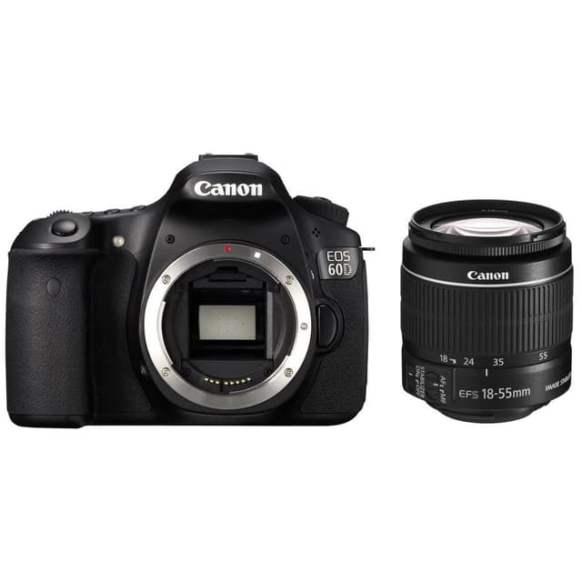 Réflex EOS 60D - Noir + Objectif Canon Zoom EF-S 18-55mm f/3.5-5.6 IS II · image principale