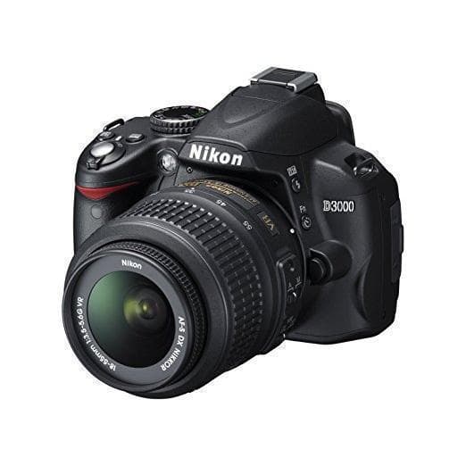 Nikon D300/DX VR 18-55mm (良品） SLR D3000 - Black + Nikon Nikon AF-S DX 18-55 mm f/3.5-5.6 G VR f