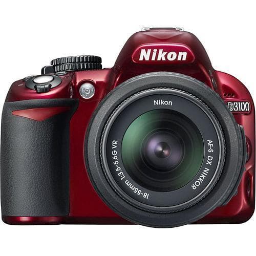 Nikon D3100 Spiegelreflexkamera - Rot + Nikon AF-S DX Nikkor 18-55mm f/3.5-5.6G VR · Hauptbild