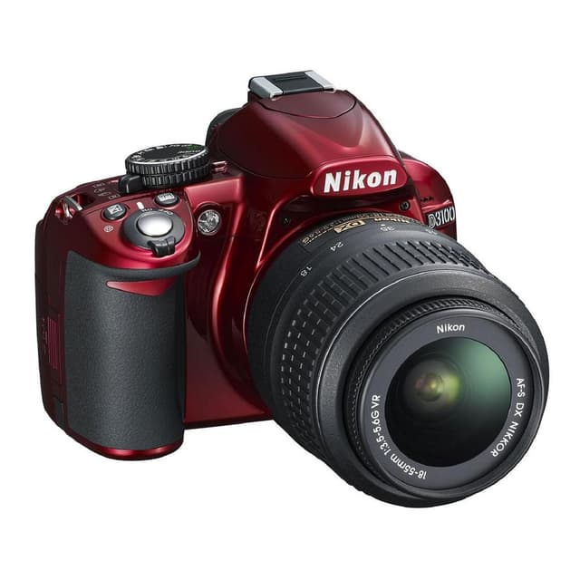 NIkon SLR D3100 - Red + Nikon AF-S DX Nikkor 18-55mm f/3.5-5.6G VR