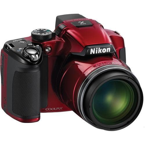 Coolpix P510 Compact Camera - Red/Black + Nikon Nikkor Wide