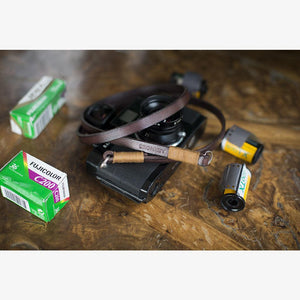 Tokyo #105 - Brown & tanned leather camera strap