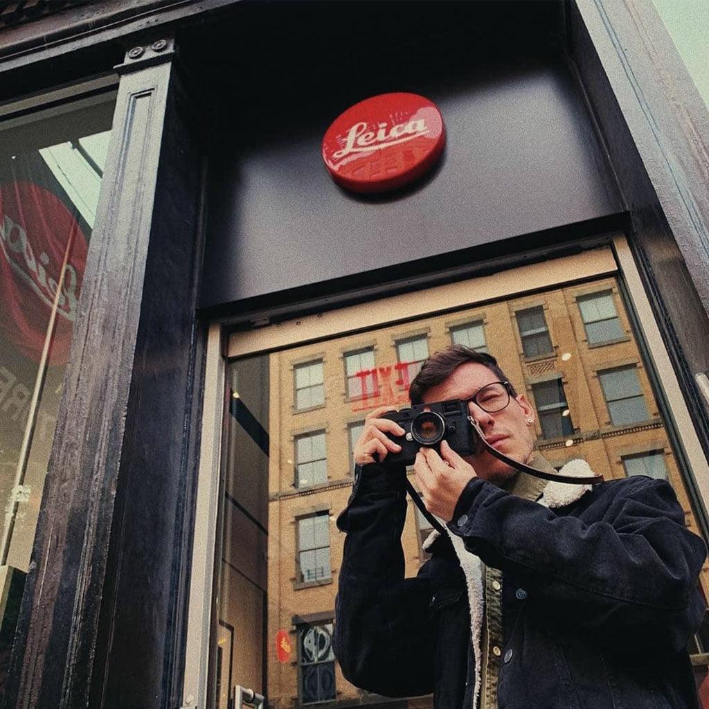 Berlin #101 - Black Leather camera strap