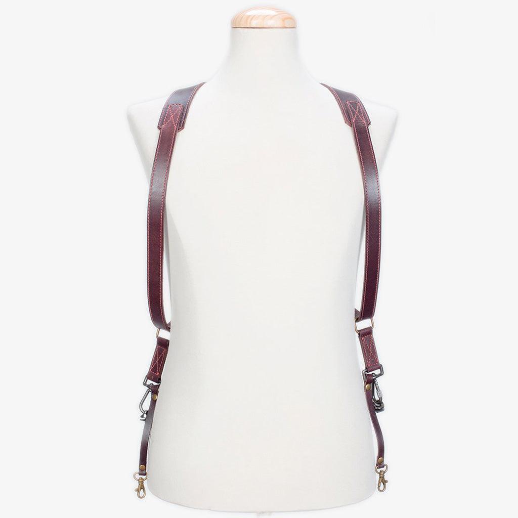 Tokyo #702 - Brown & Red dual leather camera strap · imagen principal