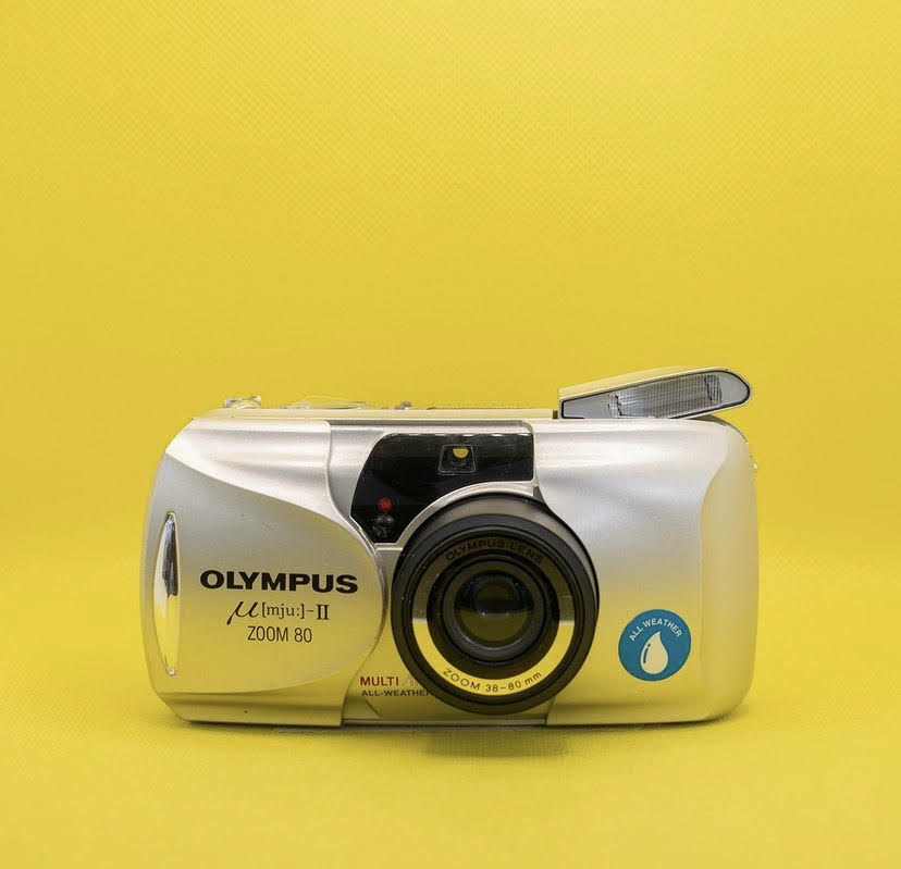 Vtg OLYMPUS MJU II hot Infinity 80 AF Camera Tested + Functional